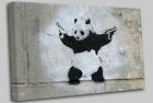 Banksy Panda with Guns - street Canvas Wall Art Picture Print