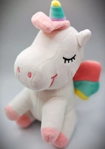 Peluche morbido unicorno rosa addormentato 8" - Foto 1 di 6