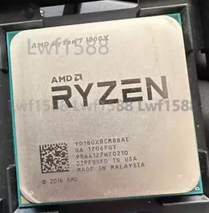 AMD Ryzen 7 1800X AM4 R7 1800x 8-core 3.6GHz (4.0GHz Turbo) 95W CPU processor - Picture 1 of 1