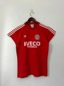 Vintage Bayern Munich 1980-1984 Home Adidas Footbal T-shirt Made in West Germany - Picture 1 of 7