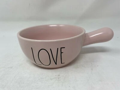 Rae Dunn Ceramic 5x3in Pink Love Ceramic Soup Bowl BB01B19033 - Image 1 of 4