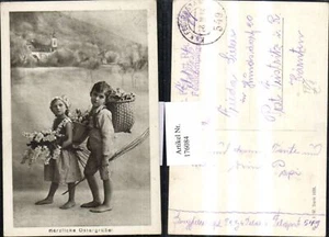 176084,Ostern Kinder m. Korb Blumen Wedel Feldpost K.u.K. Feldkompanie 549 - Bild 1 von 1