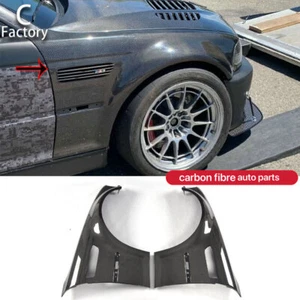 Carbon Fiber Exterior Side Fender Vents Trim 1998-2005 Fit For BMW E46 M3 2-Door - Picture 1 of 12