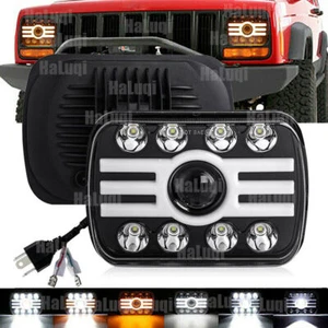 2PCS 500W 7x6" 5x7" LED Headlight Hi Lo Beam DRL For Chevrolet Jeep Cherokee XJ - Picture 1 of 11