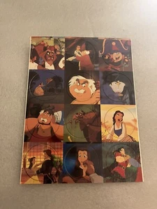 12 Pogs de La Bella y la Bestia en una hoja sin cortar - Imagen 1 de 2