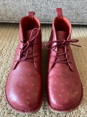 Gudrun Sjoden Boots US 7.5 Steifel Pepper Leather Tie Casual 38 - Image 1 of 4