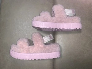 UGG Oh Fluffita Slide Sherling Platform Sandal Lilac Bloom NwoB Women’s Size 6 - Picture 1 of 11