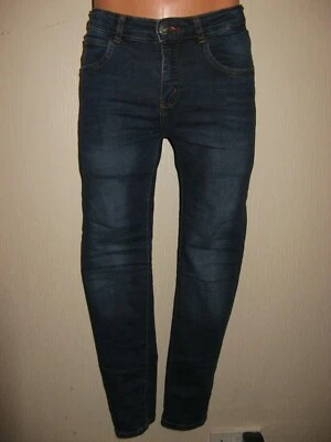 JEANS ELÁSTICOS USADOS UNA VEZ PARA NIÑOS H&M AZUL OSCURO LAVADO OSCURO CORTE AJUSTADO EDADES 11-12 Foto 1 de 3