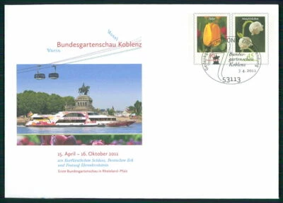 BRD PRIVAT-GA 2011 KOBLENZ BUNDESGARTENSCHAU DEUTSCHES ECK SEILBAHN SCHIFFE fw77 - Bild 1 von 2