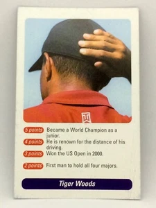 Tiger Woods 25 Years of A Question of Sport 2002 25th Anniversary UK card - Imagen 1 de 4