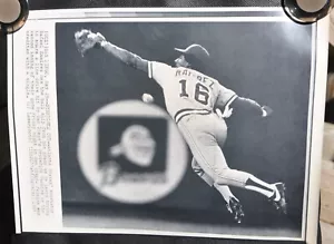 Rafael Ramírez Atlanta Braves 1981 AP Alambre Láserfoto MLB RARA Original - Imagen 1 de 2