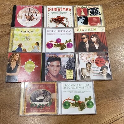 Lot of 11 Assorted Christmas Holiday Noel CDs Elvis Sheryl Crow Statler Brothers - Image 1 of 4