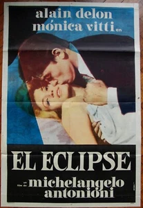 1962 L'ECLISSE ECLIPSE Alain Delon Monica Vitti 1SH POSTER FILM Top Raro ED. - Foto 1 di 4