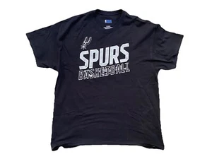 NBA Shirt Mens Black Spurs Basketball Sports Tee Crew Neck Short Sleeve XL - Picture 1 of 4