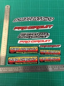 PRO CIRCUIT EXHAUST STICKERS X8 CLEARANCE MOTOX - Picture 1 of 1