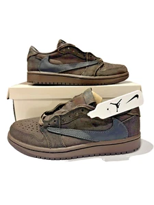 Air Jordan 1 OG Low SP x Travis Scott Velvet Brown UK 4 NEW/UNWORN In Hand - Picture 1 of 10