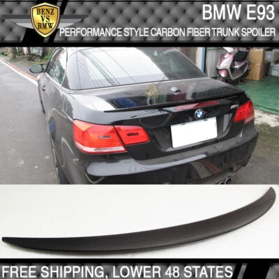 Fit 07-13 BMW E93 3 Series 2Dr Performance Style Trunk Spoiler Carbon Fiber - CF - Imagem 1 de 4