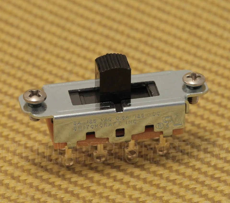 EP-0261-023 On-Off-On Slide Switch with Black Tip for Fender Mustang Guitar - Image 1 of 1