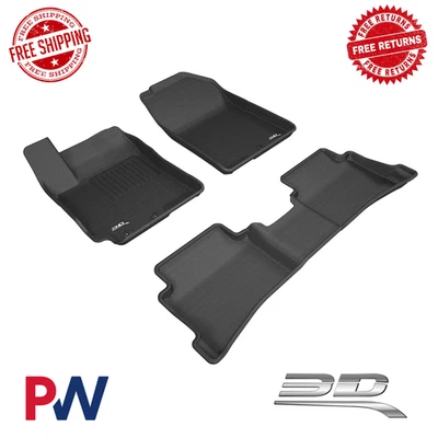 3D MAXpider AllWeather KAGU Series Floor Mats For 2018-2022 Hyundai Accent Sedan - Image 1 of 4