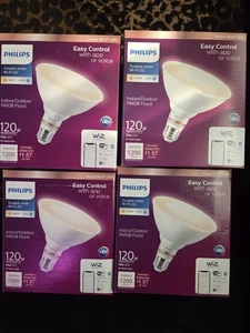 Philips Tunable White 120W Dimmable Smart Wi-Fi Wiz Light Bulbs Set of 4 - Picture 1 of 2