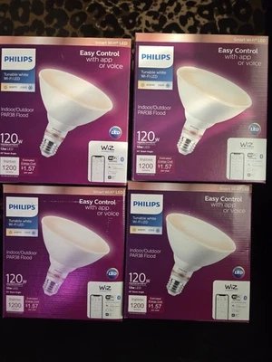 Philips Tunable White 120W Dimmable Smart Wi-Fi Wiz Light Bulbs Set of 4 - Image 1 of 2