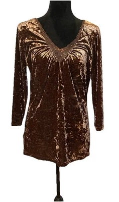 Top Grunge Hada Bosque Terciopelo Marrón Desteñido Gloria Aplastado De Colección Talla M Cachicho Y2K Foto 1 de 4