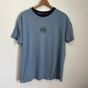 Vintage Y2K Billabong Logo T Shirt Mens XL Heater Blue Surf Skate Ringer - Picture 1 of 8