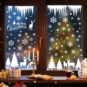 Fensterbilder Weihnachten Selbstklebend Weiß Fensterdeko Fenster Deklaration - Bild 1 von 7