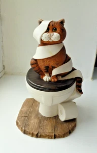 Comic & Curious Cats A0483 All Tied Up Border Fine Arts 2000 - Picture 1 of 5