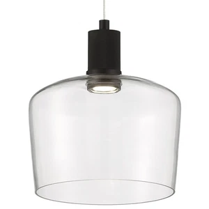 Access Lighting 63141LEDD/CLR Port Nine 9"W LED Mini Pendant - Black - Picture 1 of 12