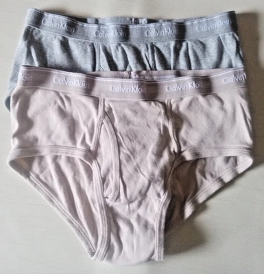 (2) Calzoncillos grandes vintage de tiro medio/bajo de Calvin Klein cosidos con logotipo CK 36-38 Foto 1 de 4