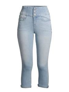High rise Skinny Jeans Juniors size 9 bleached light wash abrasion no tears - Picture 1 of 12