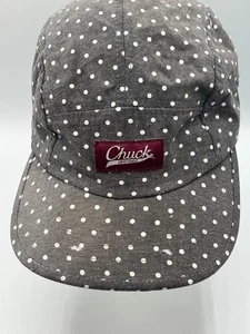 Original Chuck Hat 5 Panel Cap Adult Gray With White Dots - Strapback Adjustable - Picture 1 of 8