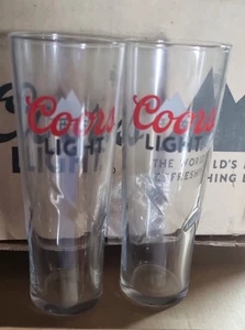 2 x Coors Light Half Pint Glasses Brand New - Picture 1 of 1