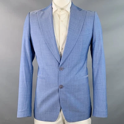 VIKTOR & ROLF Size 42 Blue Virgin Wool Peak Lapel Sport Coat — 第 1/4 张图片
