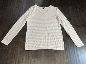 Tommy Hilfiger Suéter Para Mujer Talla M Rosa Brillante Algodón Tejido Invierno Otoño Informal - Imagen 1 de 12