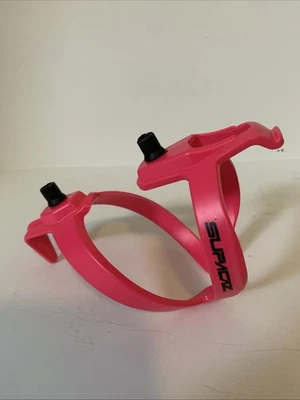 Jaula para botellas de agua SUPACAZ de polietileno 100 % policarbonato para bicicleta - rosa neón Foto 1 de 4