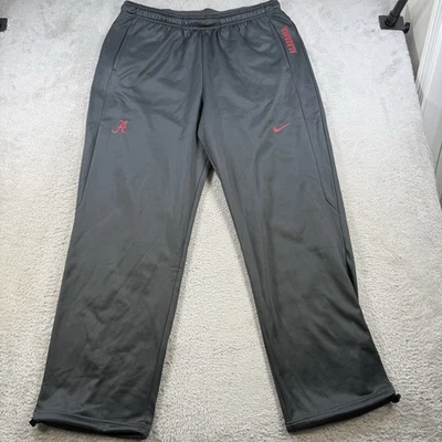Nike Alabama Crimson Tide Sweatpants Mens XL Grey Fleece Drawstring Pocket Gym - Image 1 of 4