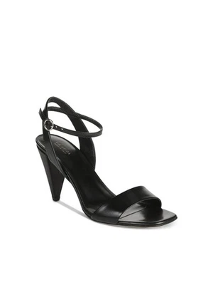 Sandalia VIA SPIGA Mujer Negra Ria Puntera Cuadrada Tacón Cono Cuero Cordones 8 M Foto 1 de 4