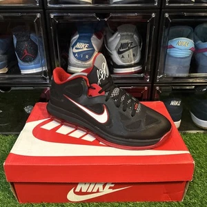 Size 10.5 | 2012 Nike Lebron 9 IX Low Bred Black Red White (510811-003)  - Picture 1 of 14