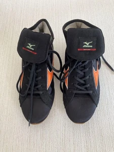 MIZUNO Boxing Shoes Black Orange US8.5 ( 26.5cm ) Used Japan - Picture 1 of 5
