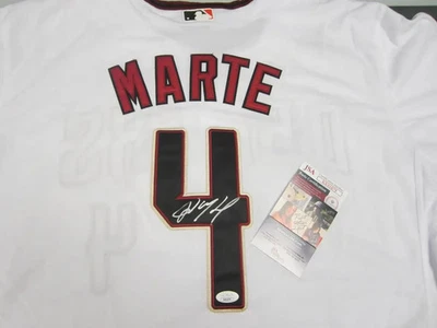 KETEL MARTE AUTOGRAPHED ARIZONA DIAMONDBACKS SIGNED GAME STYLE JERSEY JSA - Image 1 of 2