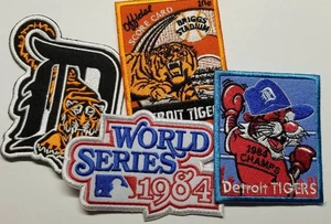 4 pc. Detroit Tigers assorted Embroidered Patch misc size 3"-3.5"?  iron-on - Picture 1 of 2