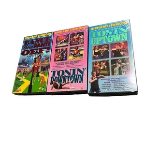3 New Sealed Richard Simmons VHS Tonin' Uptown & Downtown Dance Your Pants Off! - Picture 1 of 13