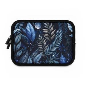 Blau Elegant Natur Inspiriert Laptophülle - Blumen Laptoptasche - Boho Tech Geschenk - Bild 1 von 13