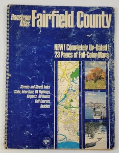 *L2) Fairfield County Connecticut Atlas (1974 Hagstrom Spiral Paperback) - Picture 1 of 14