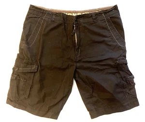 Union Bay Cargo Shorts Mens 42 Black Hiking Outdoors Camping Distressed Utility - Picture 1 of 14