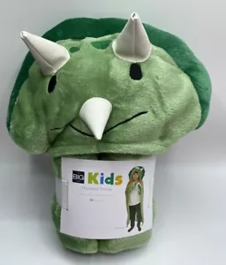 Adorable Kids Hooded Wearable Dinosaur Throw Blanket With Hand Pockets 40"x32" - Picture 1 of 6