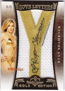2013 BENCHWARMER GOLD LETTER "Y" AUTO: RYAN SHAMROCK #5/5 AUTOGRAPH ALICIA WEBB - Picture 1 of 6
