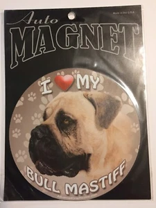 I Love My Bull Mastiff Dog Magnet Car Auto Sport Kitchen Fridge Locker Magnetic - Picture 1 of 2
